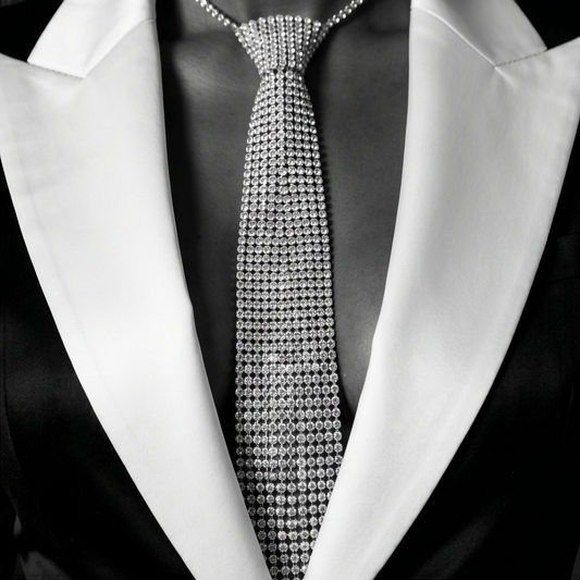 Lumière Dynasty Crystal Necktie – Luxury Rhinestone Statement Necklace