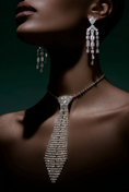 Load image into Gallery viewer, Lumière Dynasty Crystal Necktie – Luxury Rhinestone Statement Necklace
