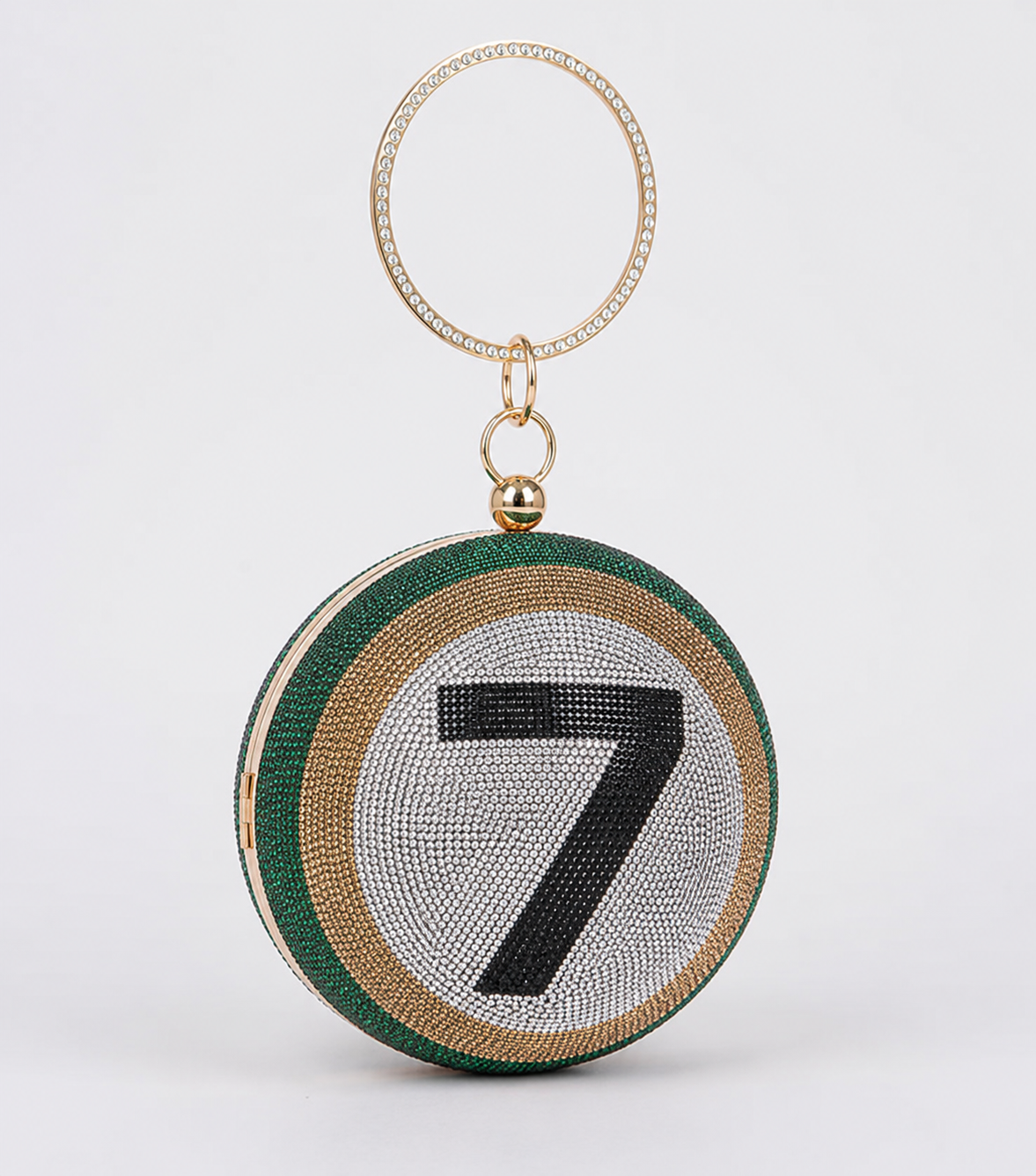 Lumière No. 7 Crystal Sphere Clutch – Emerald Champagne Edition