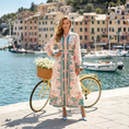 Load image into Gallery viewer, elegant button down midi dress with pockets and long sleeves green
