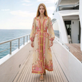 Load image into Gallery viewer, vacation midi dress women pink print
