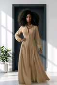 Load image into Gallery viewer, Lumière Solenne Airy Maxi Dress – Lightweight Long Sleeve Flowy Spring & Summer Dress for Women
