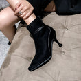 Load image into Gallery viewer, Margo Women's Boots For Fall black styled
