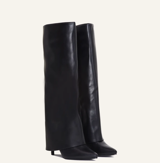 Millilagra Minimalist Faux Leather High Boots