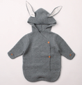 Load image into Gallery viewer, Morgan Bunny Ears Knit Blanket Sleeper features cute bunny ears and a hood, adding a touch of charm and playfulness to your child's sleep routine. Made from soft acrylic fibers, this sleeping bag is gentle on your child's skin and provides warmth and comfort throughout the night.
