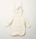 Load image into Gallery viewer, Morgan Bunny Ears Knit Blanket Sleeper features cute bunny ears and a hood, adding a touch of charm and playfulness to your child's sleep routine. Made from soft acrylic fibers, this sleeping bag is gentle on your child's skin and provides warmth and comfort throughout the night.
