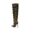 Load image into Gallery viewer, Nelly Camouflage Stiletto Knee High Boots
