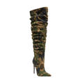 Load image into Gallery viewer, Nelly Camouflage Stiletto Knee High Boots
