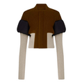 Load image into Gallery viewer, Nzinga Puffer Sleeve Cropped Sweater Jacket
