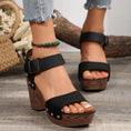 Load image into Gallery viewer, Sarah Chunky Block Heel Ankle Strap Platform Sandals
