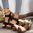 Load image into Gallery viewer, Sarah Chunky Block Heel Ankle Strap Platform Sandals
