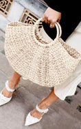 Load image into Gallery viewer, Ola Women's Handbag Rattan Wicker Straw Woven Half-round Bag Large Capacity Casual Travel Fashion Tote
