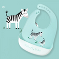 Load image into Gallery viewer, Parker Silicon Waterproof Bib Zebra
