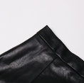 Load image into Gallery viewer, Parris Contrast Faux Leather Pleated Midi Skirt
