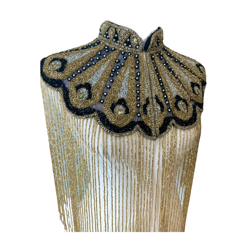 Zirava Peacock Beaded Cape