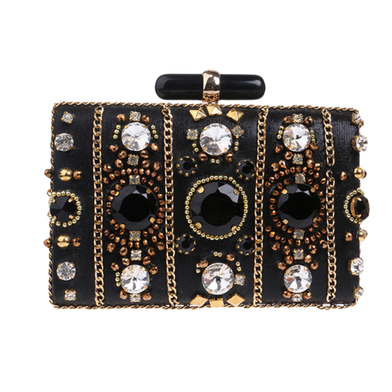 Pianessa Rhinestone Banquet Wedding Clutch