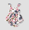 Load image into Gallery viewer, Alessi Pink Hibiscus Tropical Baby Girl Romper
