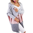 Load image into Gallery viewer, Ravynna Color Block Hooded Cardigan Knit Sweater
