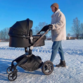 Load image into Gallery viewer, F22 Onyx Baby Stroller: 360-Degree Rotating Seat and Reclining Baby Stroller
