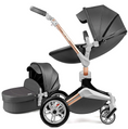 Load image into Gallery viewer, F023 Grey Stroller: 360-Degree Rotating Seat and Reclining Stroller
