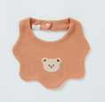 Load image into Gallery viewer, Renee Newborn Bear Bib – a must-have accessory for your little one's mealtime adventures! Made with double-layered pure cotton, this bib offers extra thickness and durability, ensuring a mess-free feeding experience. The adorable baby bear print 
