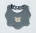 Load image into Gallery viewer, Renee Newborn Bear Bib – a must-have accessory for your little one's mealtime adventures! Made with double-layered pure cotton, this bib offers extra thickness and durability, ensuring a mess-free feeding experience. The adorable baby bear print 
