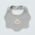 Load image into Gallery viewer, Renee Newborn Bear Bib – a must-have accessory for your little one's mealtime adventures! Made with double-layered pure cotton, this bib offers extra thickness and durability, ensuring a mess-free feeding experience. The adorable baby bear print 
