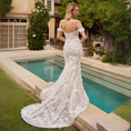 Load image into Gallery viewer, Resonara Fit & Flare Floral Lace Bridal Gown with Removable Skirt
