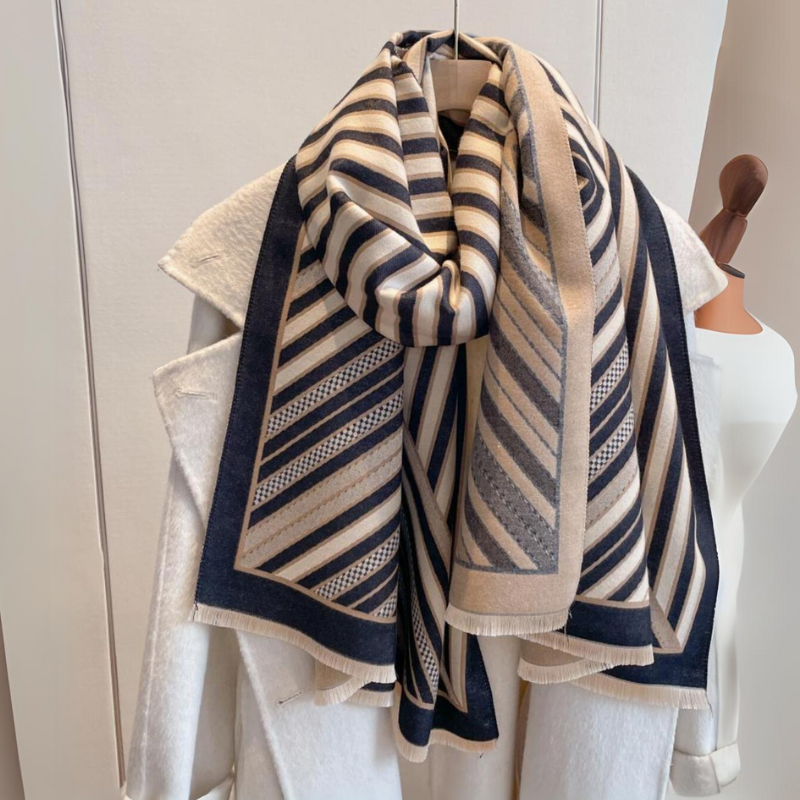 Salma Cozy Cashmere Feel Reversible Scarf