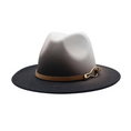 Load image into Gallery viewer, Shelby Two-Color Thick Felt Jazz Hat Black

