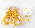 Load image into Gallery viewer, Savannah 2-Piece Floral Dress and Hat Set. The floral design adds a touch of spring magic, making her the belle, 1 Gorgeous Dress + 1 Stylish Hat – the ultimate duo for a standout look
