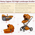 Load image into Gallery viewer, F22 Brown Baby Stroller: 360-Degree Rotating Seat and Reclining Baby Stroller
