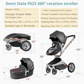 Load image into Gallery viewer, F023 Grey Stroller: 360-Degree Rotating Seat and Reclining Stroller
