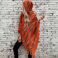 Load image into Gallery viewer, Taurynelle Striped Hooded Knitted Fringed Cape Shawl
