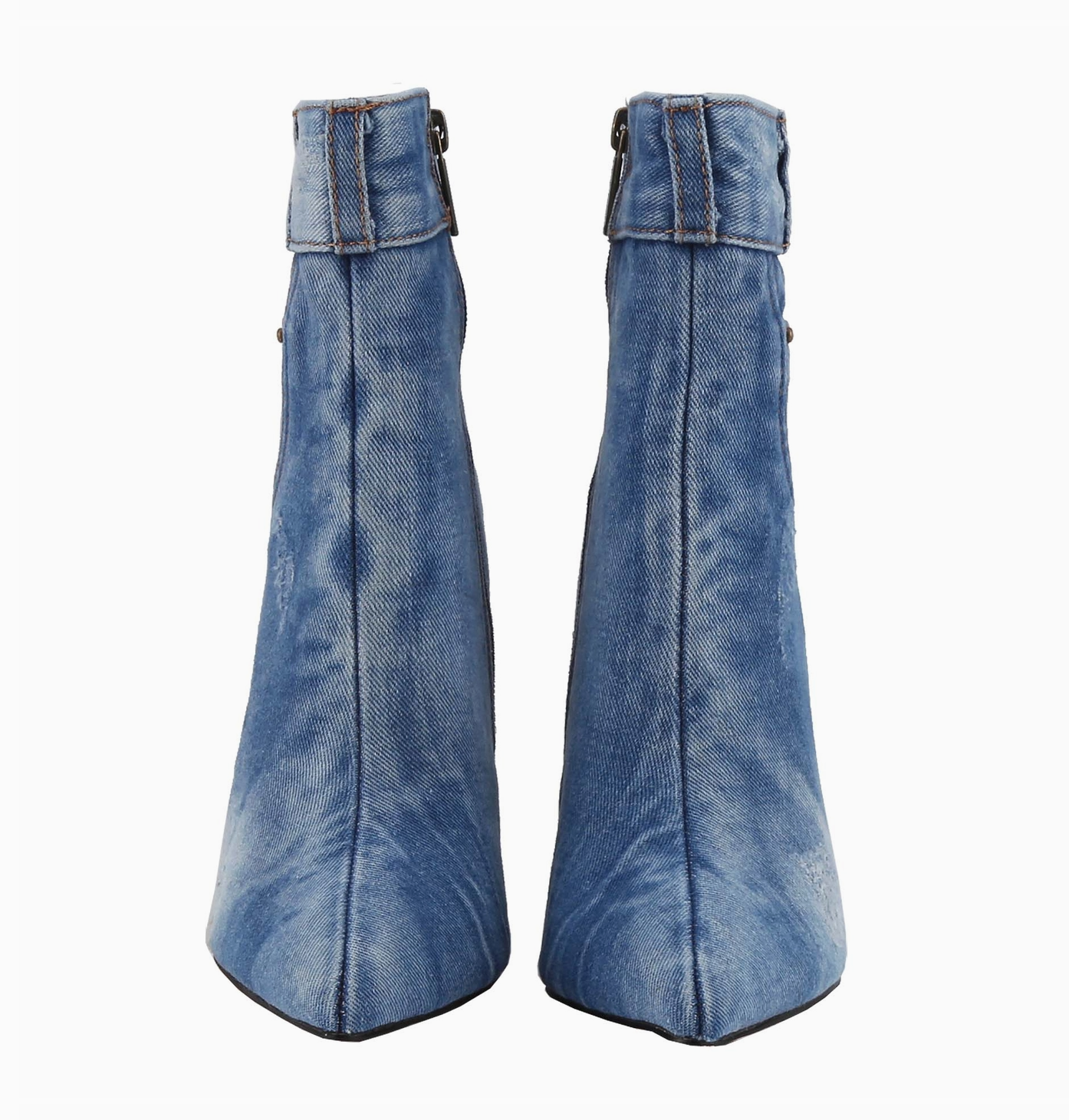 Terri Distress Denim Ankle Boot