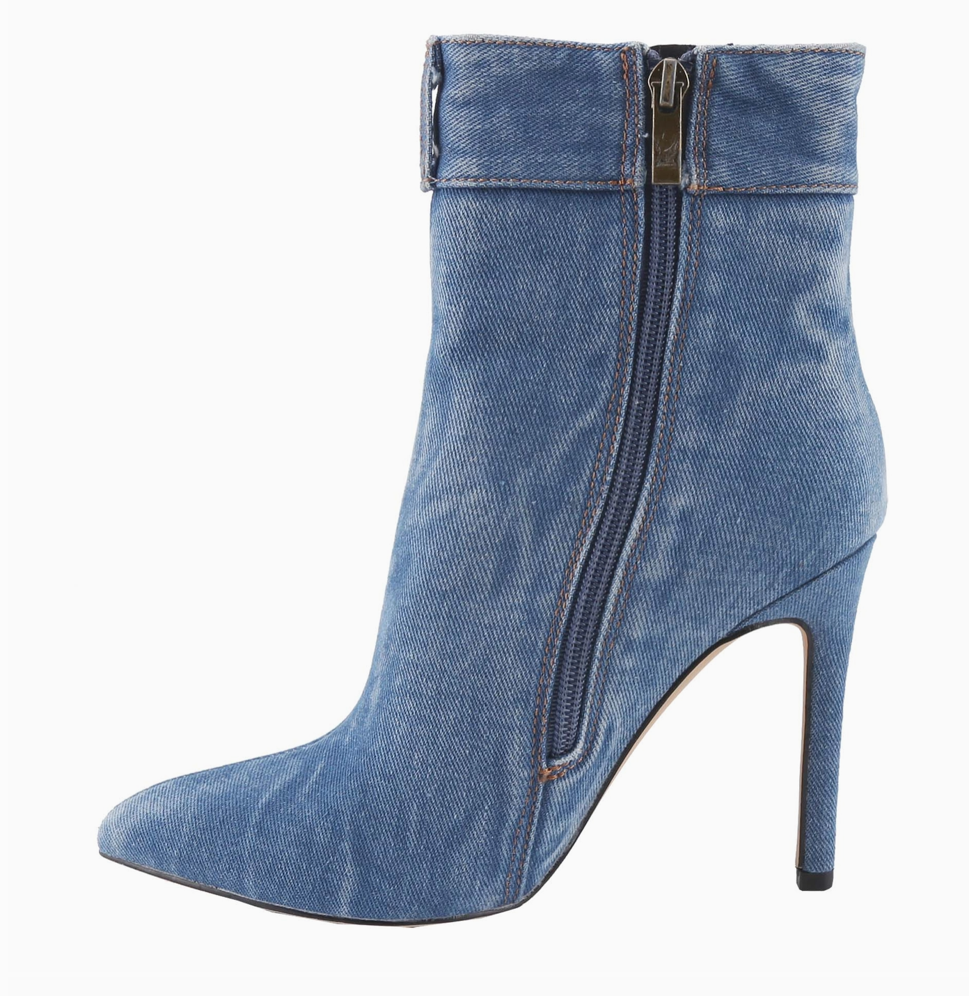 Terri Distress Denim Ankle Boot