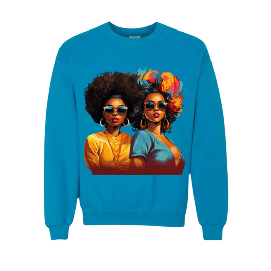 Thema and Louise Best Friends Sweatshirt Blue