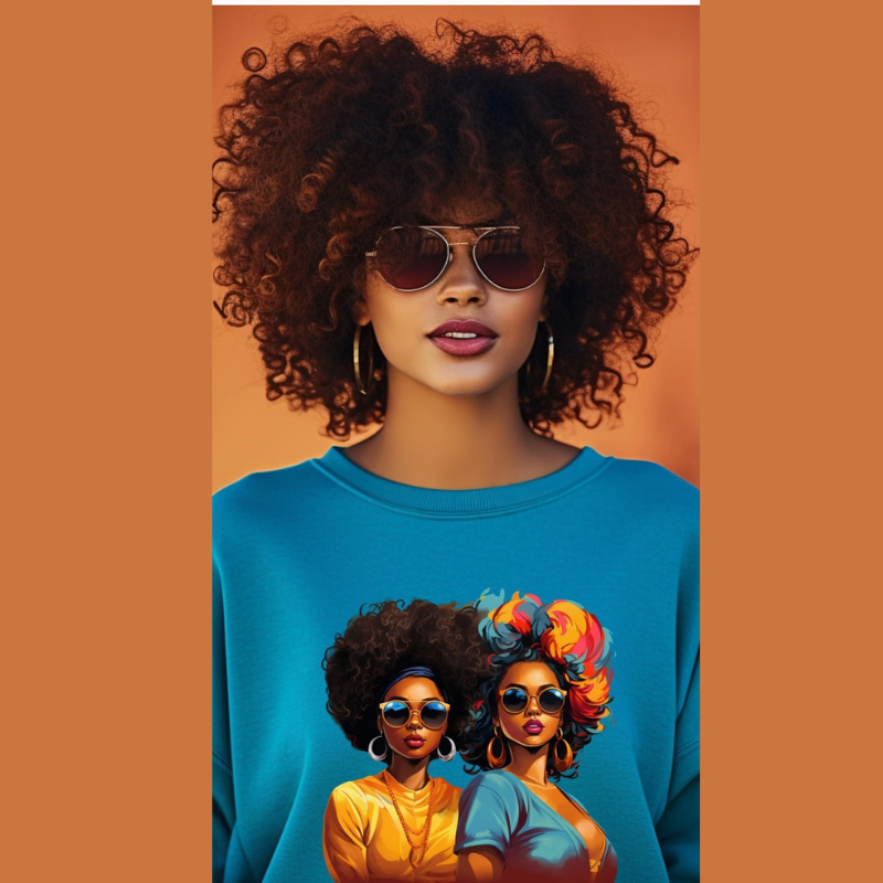 Thema and Louise Best Friends Sweatshirt Blue