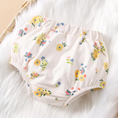 Load image into Gallery viewer, Tiffany 4 Piece Baby Girls Floral Romper Shorts Headband Socks set: 1 charming Romper, 1 pair of Shorts for easy movement, 1 cute Headband for extra flair, and 1 pair of Socks for snug comfort.
