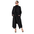 Load image into Gallery viewer, Yasmin Women's Autumn Purple Cashmere Blend Asymmetric Coat
