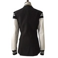 Load image into Gallery viewer, Zaza Faux Leather Contrast Baseball Blazer
