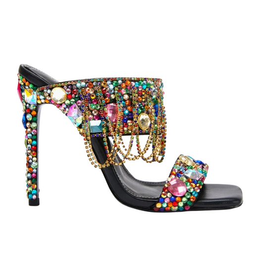 Zoriel Rhinestone Mules