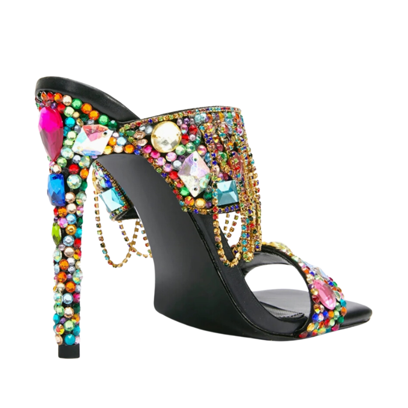Zoriel Rhinestone Mules