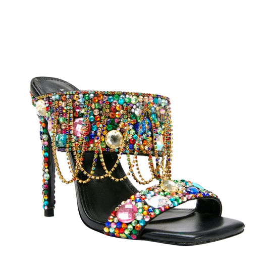 Zoriel Rhinestone Mules