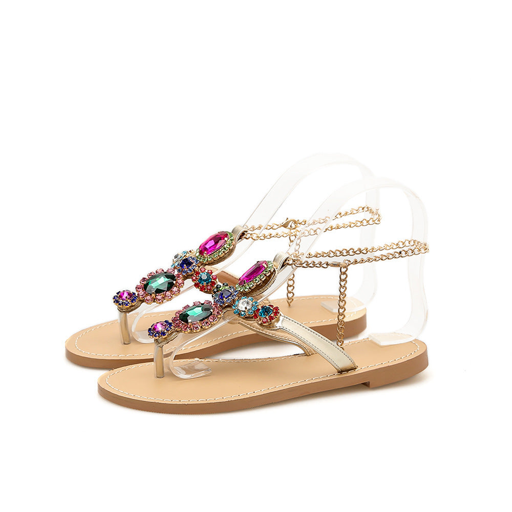 Araya Rhinestone Arabic Flats