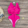 Load image into Gallery viewer, Marilyn One-piece Heavy Industry Line Pressing Flower High Waist Swimsuit
