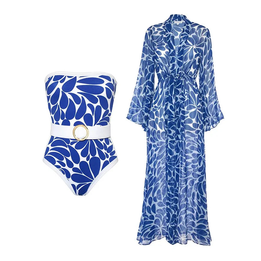 Athens Imperial Women's Printed One-piece Swimsuit and or Coverup Gown