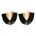 Load image into Gallery viewer, Britania Bohemian Fan-shaped Heart Tassel Earrings Ethnic Style
