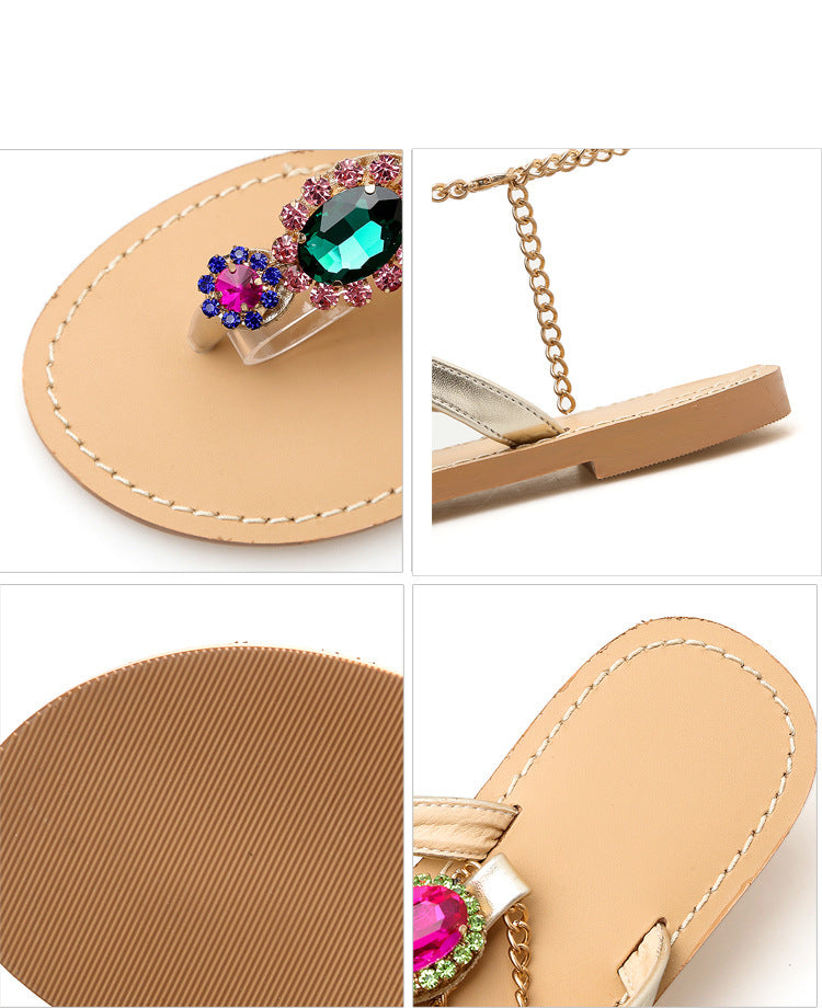 Araya Rhinestone Arabic Flats