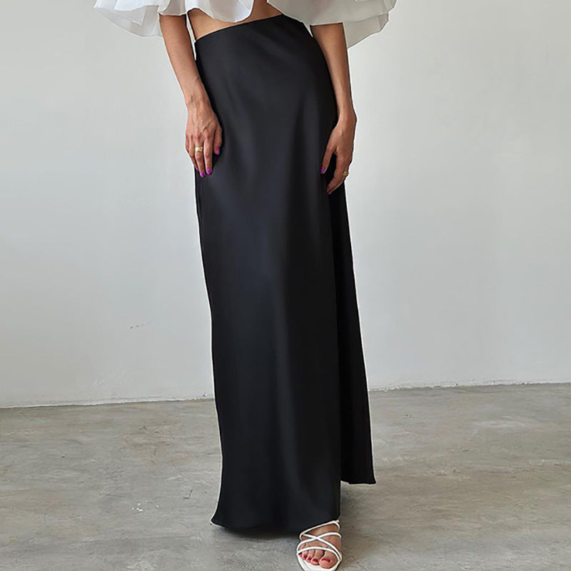 Lumière Rosé Sculpted Two-Piece Outfit– Elegant Off-Shoulder Ruffle Crop Top & Maxi Skirt Set for Women